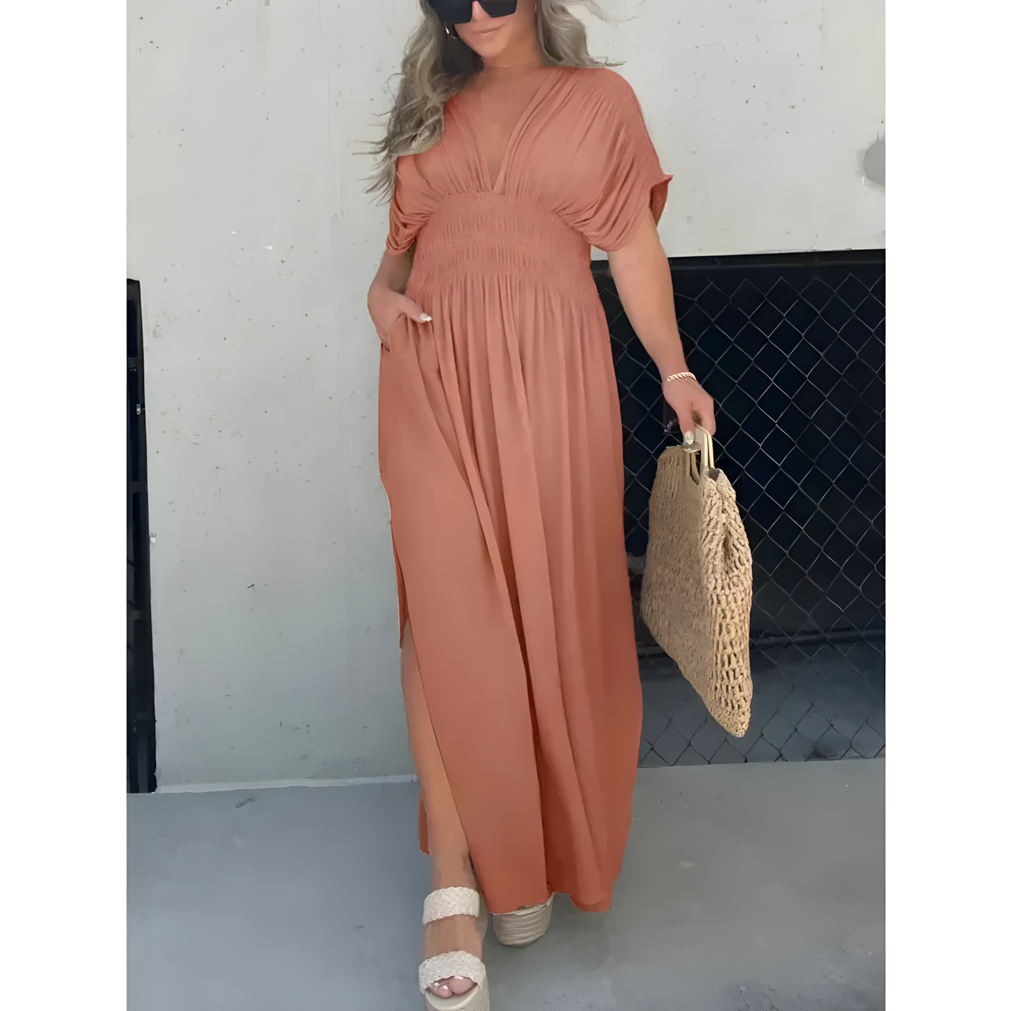 Isabelle™ - V-neck Maxi Klänning