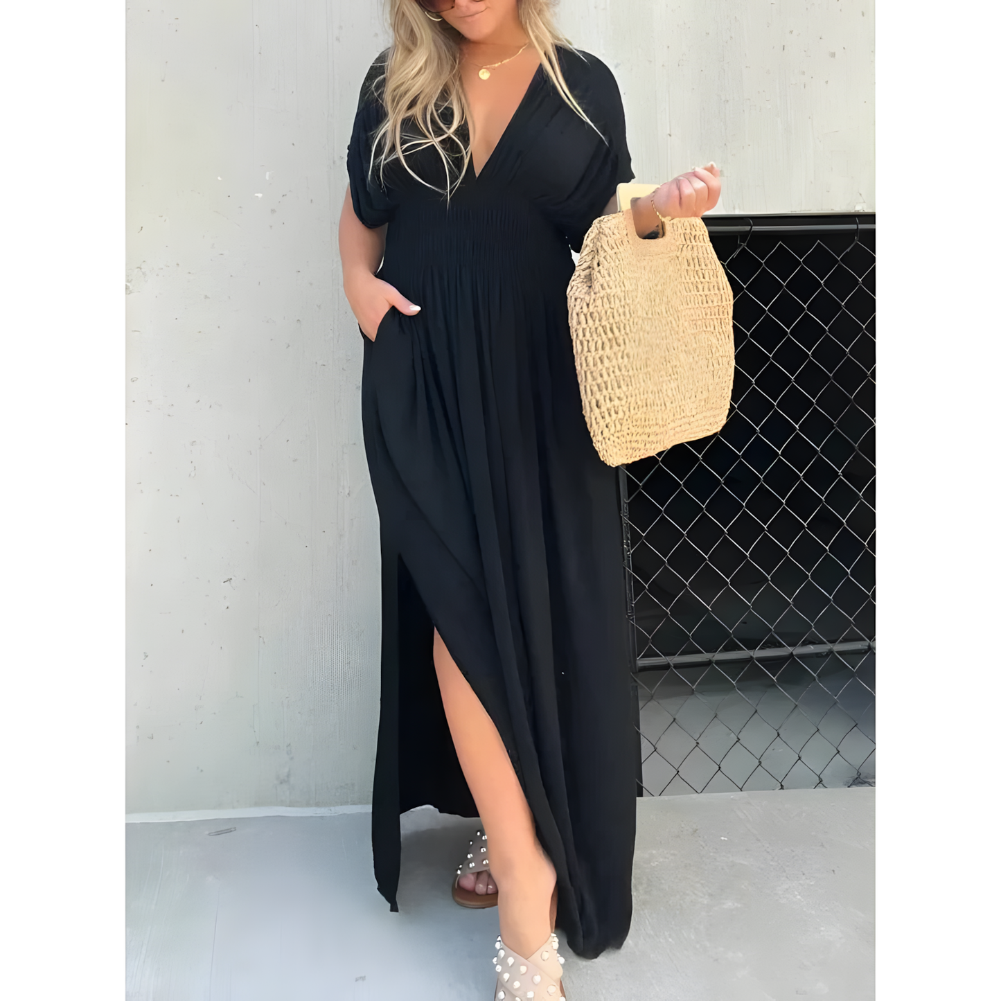 Isabelle™ - V-neck Maxi Klänning